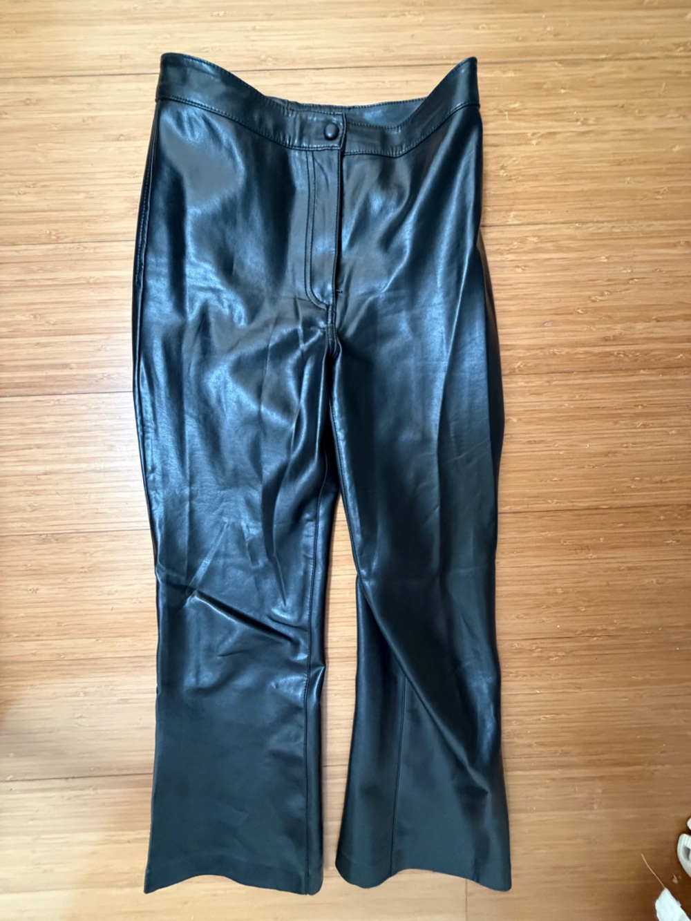 Aritzia Wilfred Faux Leather Pants Black High Rise Melina Style Size 0